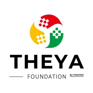 Logo fondation THEYA by Cybastion-Africa DigiEmpower formations gratuites pour les jeunes. design by adambita237