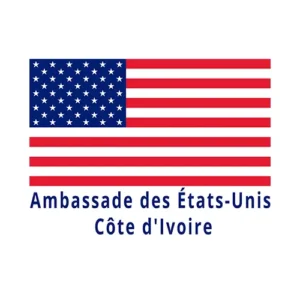 logo ambassade des USA en Côte d'ivoire-Africa DigiEmpower formations gratuites pour les jeunes. design by adambita237