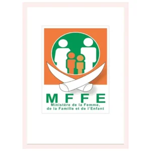 logo du ministère de la femme de la famille et de l'enfant-Africa DigiEmpower formations gratuites pour les jeunes. design by adambita237