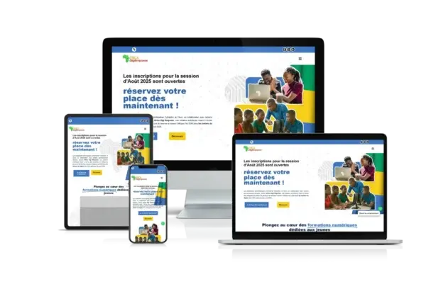 Présentation du site internet Africa digiempower Gabon. Design by adambita (alias adatheartist)