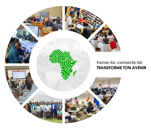 Collage photos des Tech camp Africa Digiempower sur le site officiel