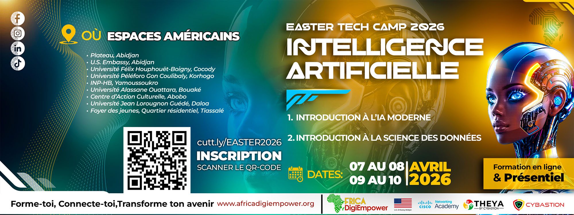 Visuel summer tech camp 2026 couverture facebook 2000x750000 1-Africa DigiEmpower formations gratuites pour les jeunes. design by adambita237