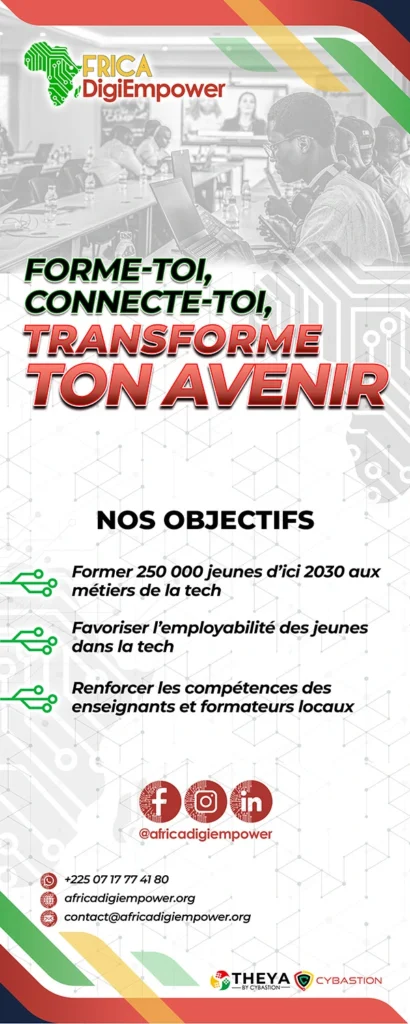 Roll up 80x200 ade de base0-Africa DigiEmpower formations gratuites pour les jeunes. design by adambita237